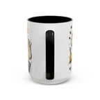Teacher Fuel Coffee Mug | Powered by Coffee and Wine Funny Gift | Accent Color Ceramic 11oz 15oz