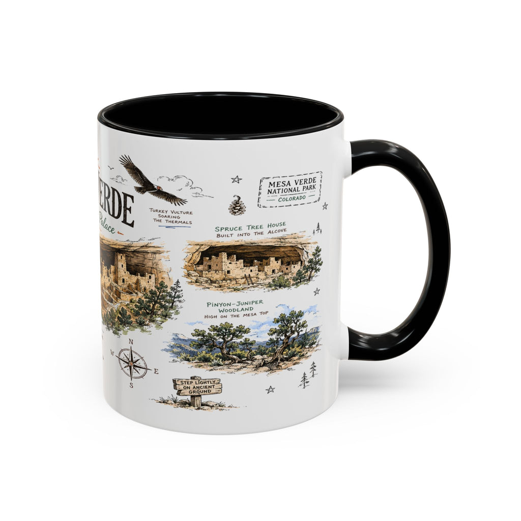 Mesa Verde National Park Coffee Mug | Colorado Ancient Cliff Dwellings Gift | Accent Color Ceramic 11oz 15oz