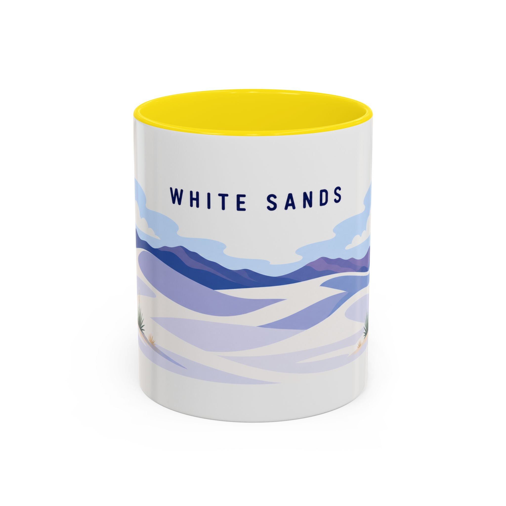 White Sands National Park Coffee Mug | Solid Color Block Park Souvenir | 11oz 15oz Accent Mug
