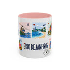 Rio de Janeiro Coffee Mug | Postage Stamp Collage Mug | Travel Souvenir Accent Cup 11oz 15oz