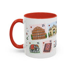 Jaipur Coffee Mug | Postage Stamp Collage Mug | Travel Souvenir Accent Cup 11oz 15oz