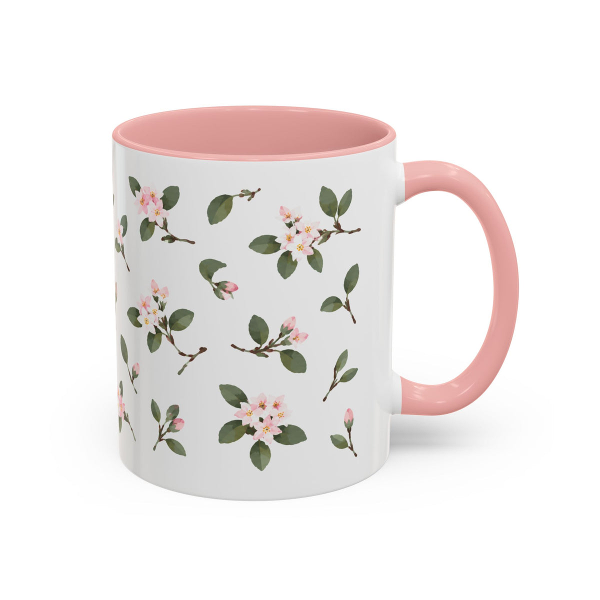 Massachusetts Mayflower Mug, State Flower Floral Coffee Cup, 11oz Botanical Gift