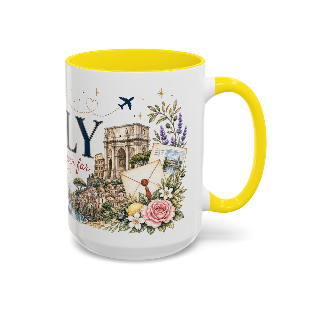 Italy Home Country Mug | Moving Away Gift | Long Distance Friendship | 11 oz 15 oz Accent Mug