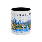 Azerbaijan Coffee Mug | Travel Souvenir Accent Mug | Place Gift Ceramic Cup 11oz 15oz