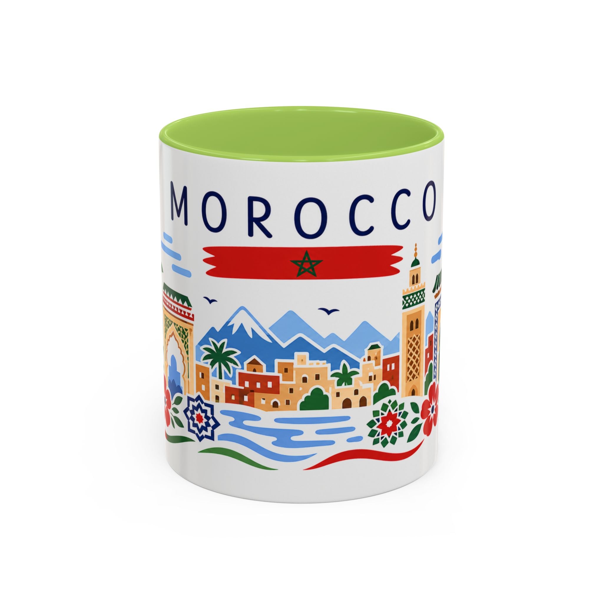 Morocco Coffee Mug | Travel Souvenir Accent Mug | Country Gift Ceramic Cup 11oz 15oz
