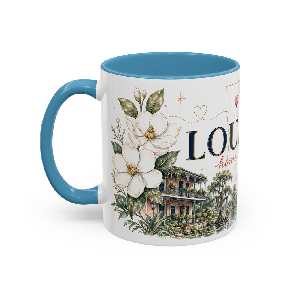 Louisiana Home State Mug | Moving Away Gift | Long Distance Friendship Coffee Cup | 11oz 15oz Accent Mug
