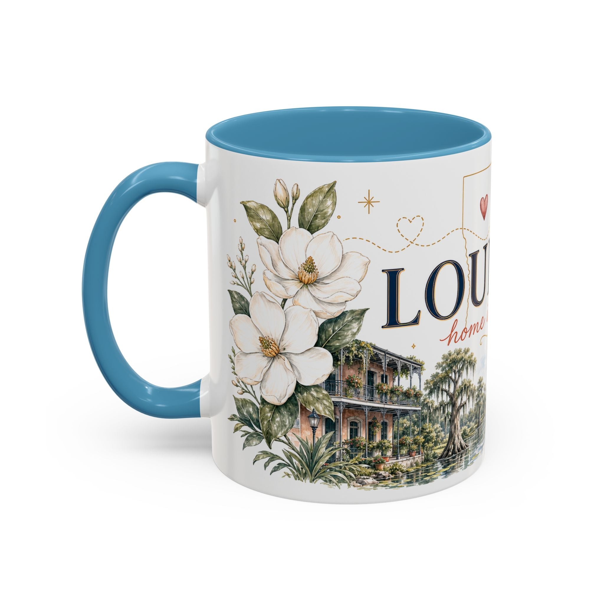 Louisiana Home State Mug | Moving Away Gift | Long Distance Friendship Coffee Cup | 11oz 15oz Accent Mug