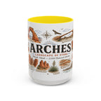 Arches Coffee Mug | National Park Hiking Utah Gift | Accent Color Ceramic 11oz 15oz