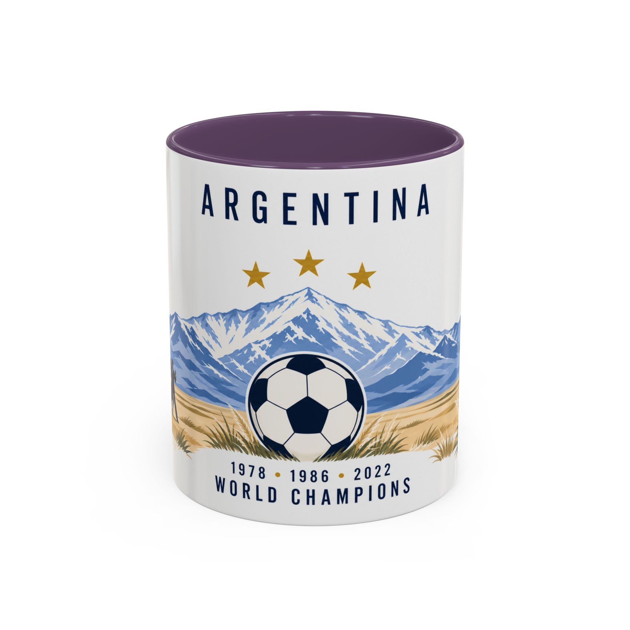 Argentina World Champions Mug | Three Time Soccer Champion Gift | Argentine Football Fan Cup | 1978–2022 | 11oz 15oz