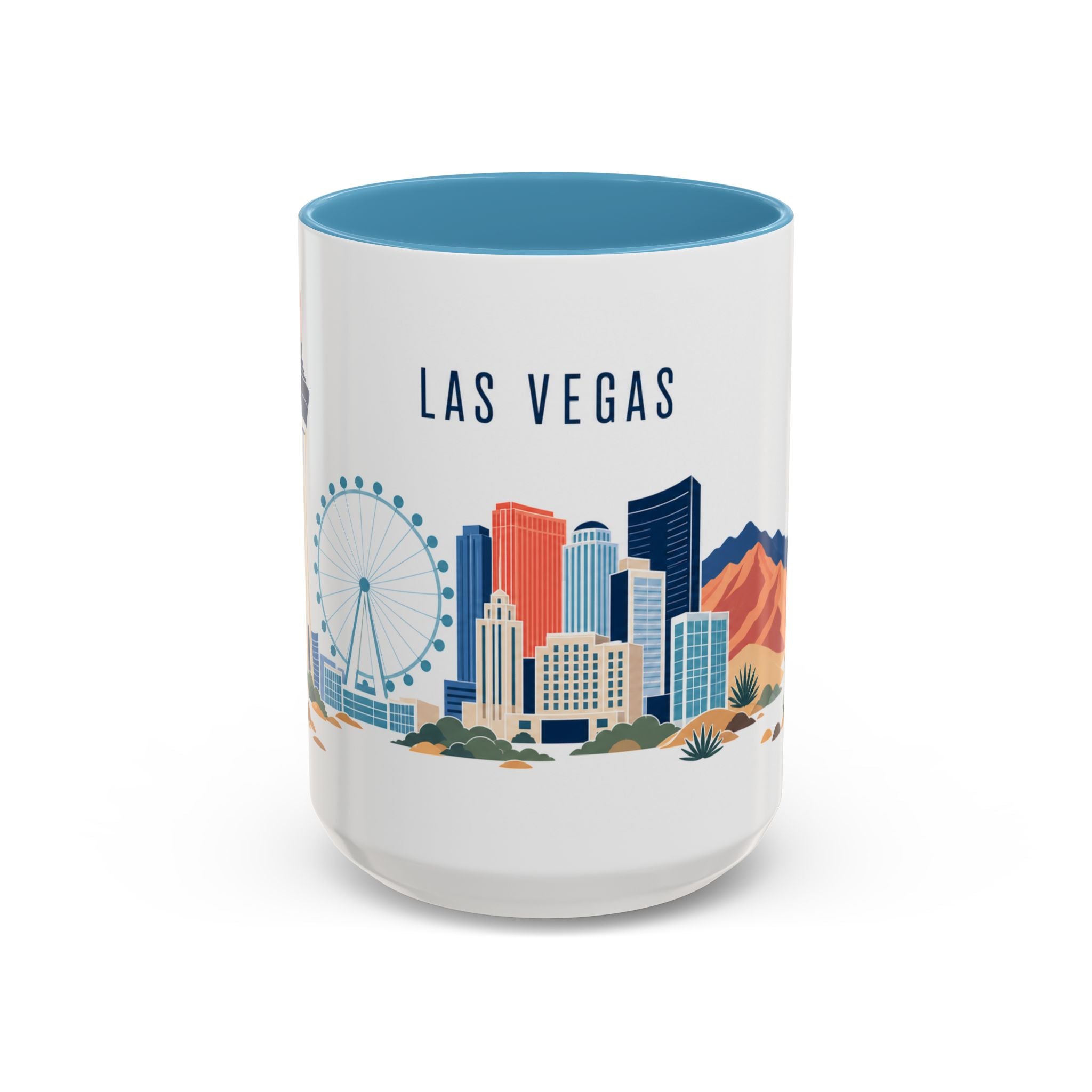 Las Vegas Coffee Mug | United States Travel Souvenir | Porcelain Decal City Gift | 11oz 15oz Accent Mug