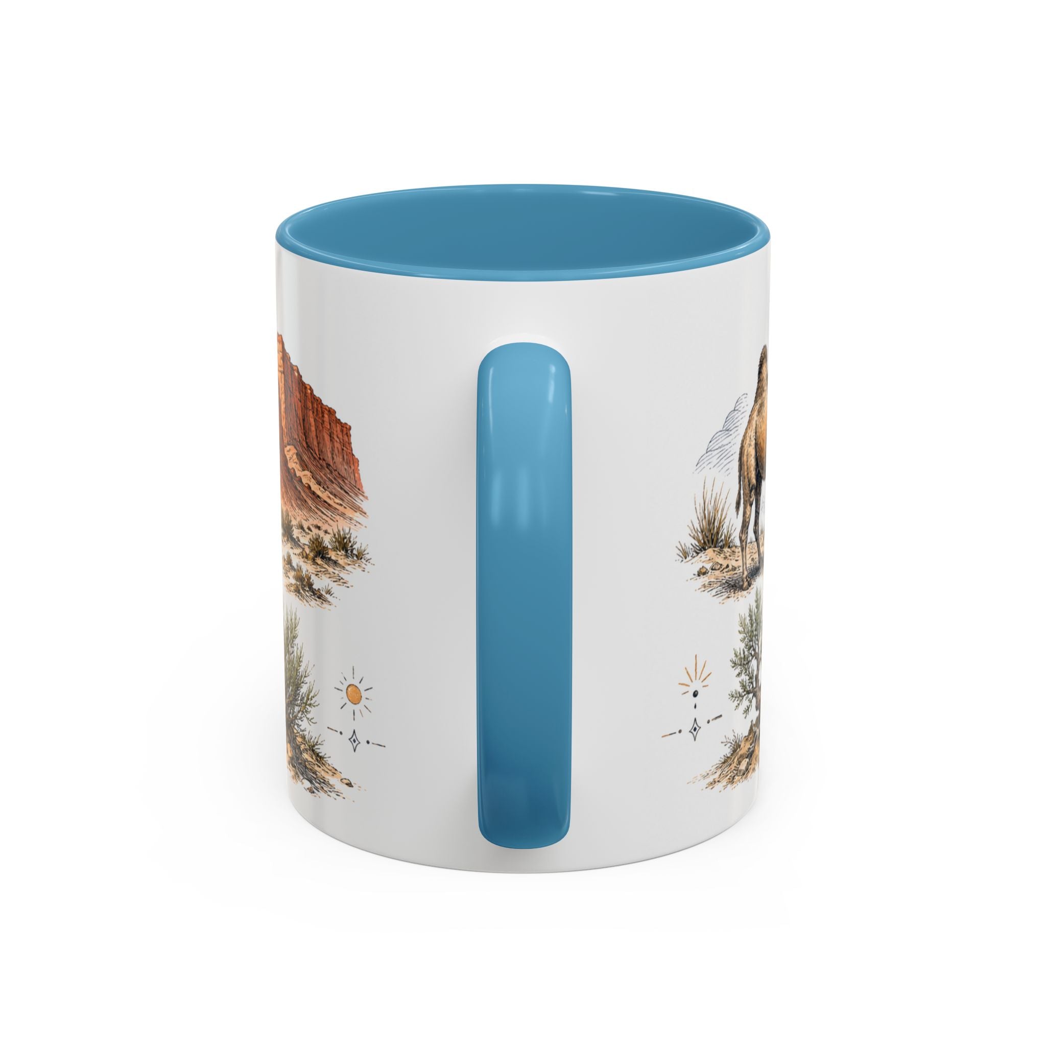 Gobi Desert Mug, Mongolia Travel Souvenir, Bucket List Gift, Accent Ceramic Coffee Mug 11oz 15oz