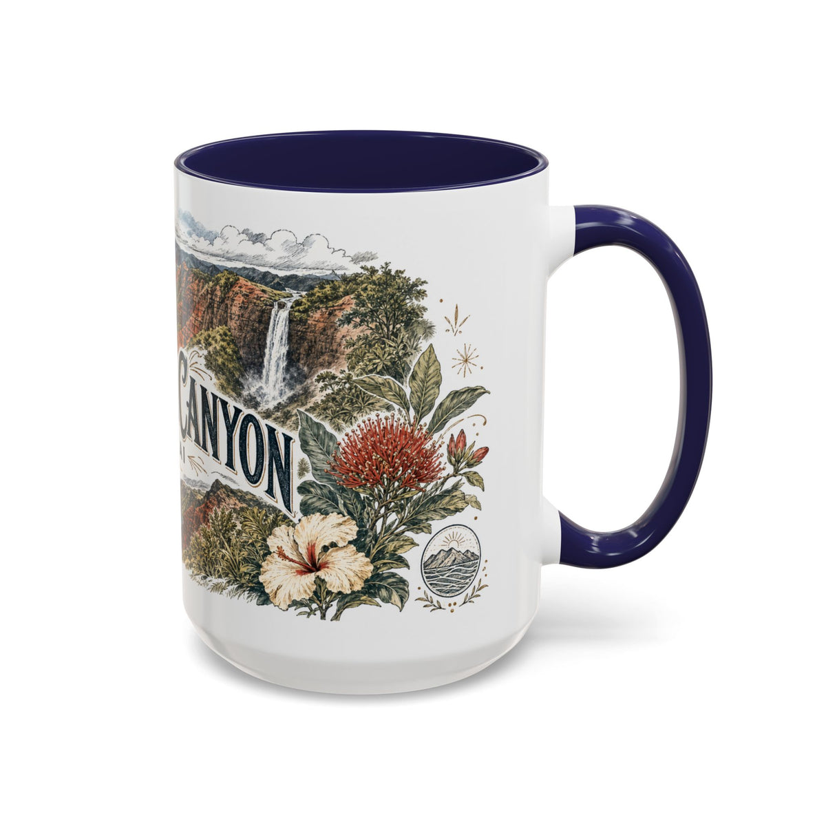 Waimea Canyon Mug, Kauai Travel Souvenir, Bucket List Gift, Accent Ceramic Coffee Mug 11oz 15oz