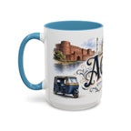 Agra Coffee Mug | India Travel Souvenir | Vintage Illustrated City Gift | 11 oz 15 oz Accent Mug