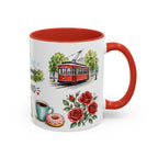 Portland Illustrated Travel Mug | City Souvenir Accent Coffee Mug | 11oz 15oz Ceramic Cup