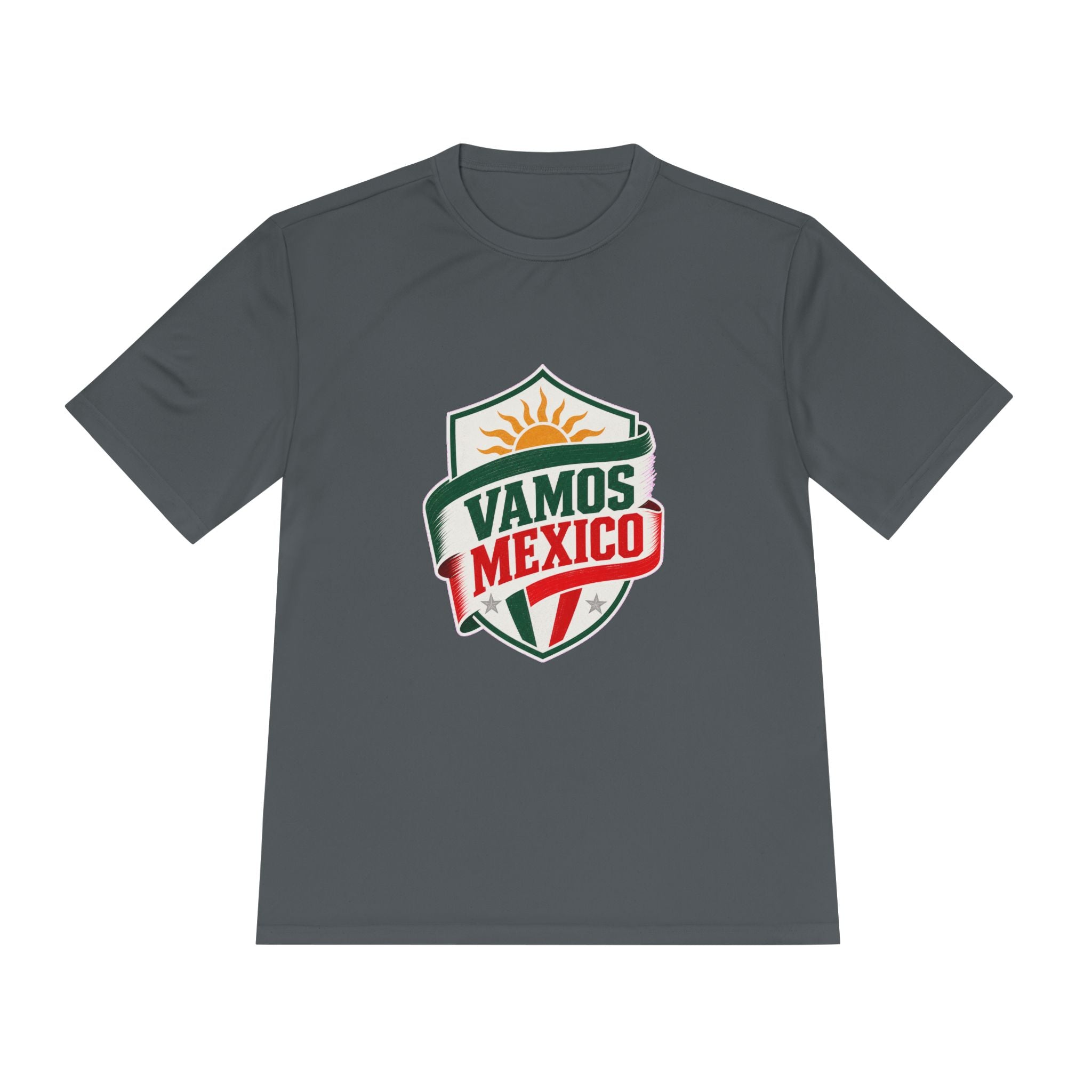 Vamos Mexico Soccer Fan Tee, Moisture Wicking Sport Shirt