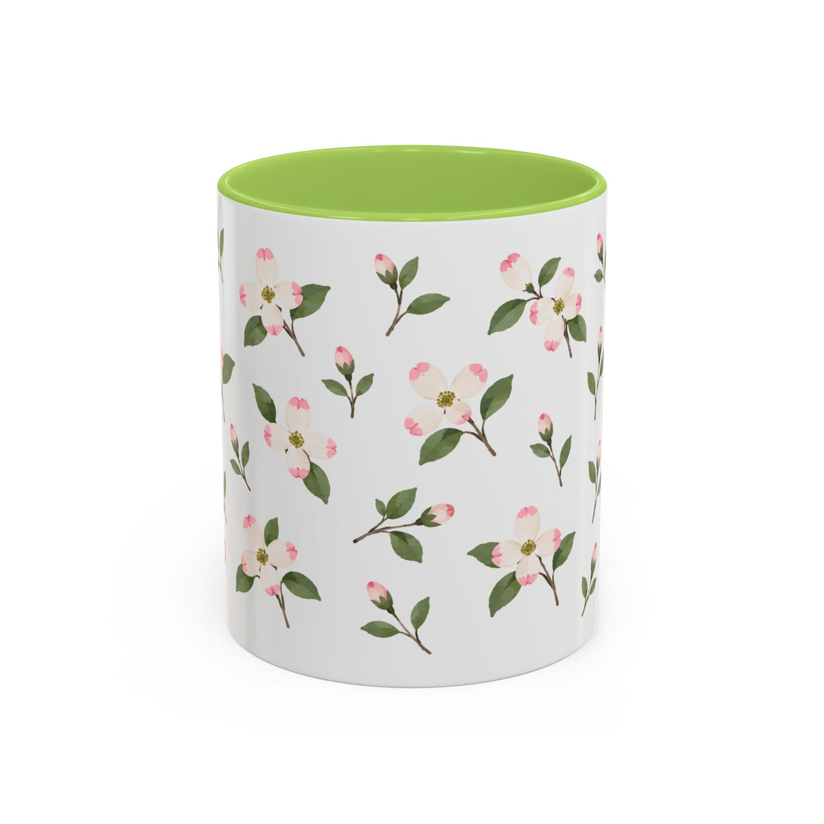 Virginia American Dogwood Mug, State Flower Floral Coffee Cup, 11oz Botanical Gift
