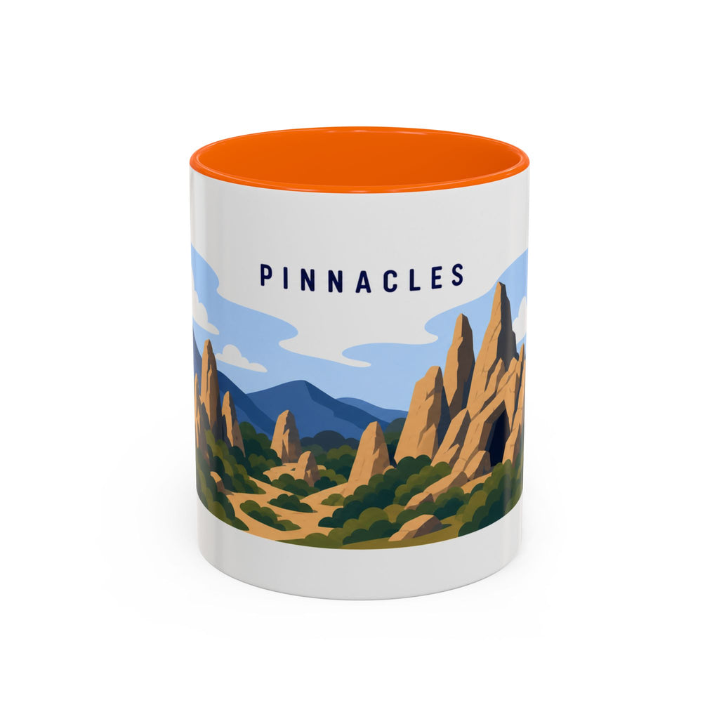 Pinnacles National Park Coffee Mug | Solid Color Block Park Souvenir | 11oz 15oz Accent Mug
