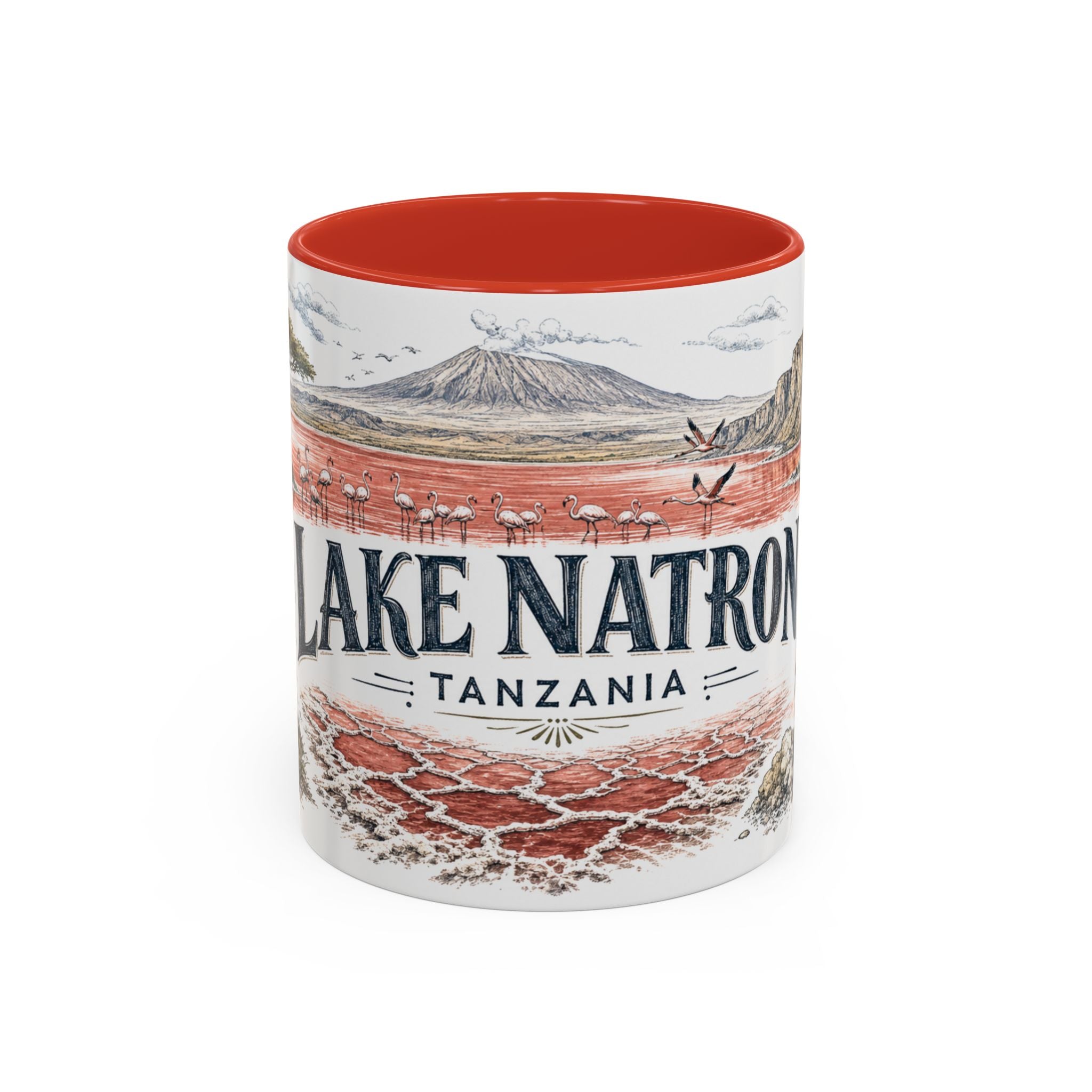Lake Natron Mug, Tanzania Travel Souvenir, Bucket List Gift, Accent Ceramic Coffee Mug 11oz 15oz