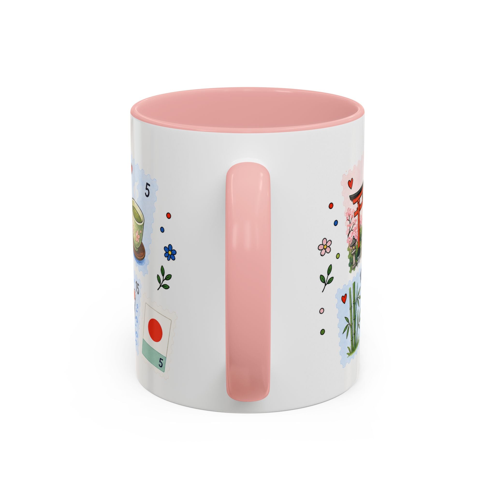 Kyoto Coffee Mug | Postage Stamp Collage Mug | Travel Souvenir Accent Cup 11oz 15oz