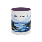 Isle Royale National Park Coffee Mug | Solid Color Block Park Souvenir | 11oz 15oz Accent Mug