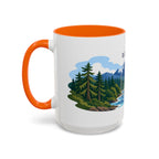 Olympic National Park Coffee Mug | Solid Color Block Park Souvenir | 11oz 15oz Accent Mug
