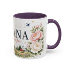 Indiana State Mug | Moving Away, Long Distance Friendship Gift | Botanical Map Accent Cup