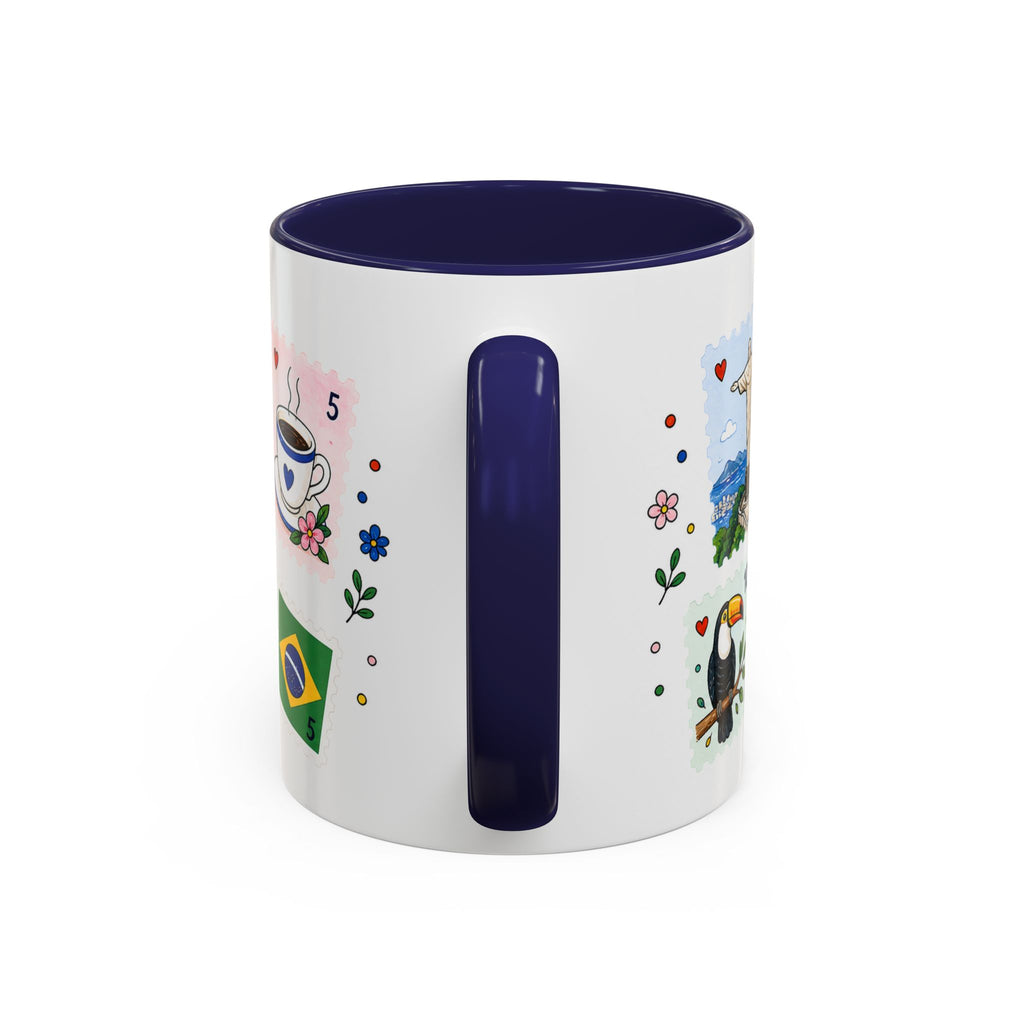 Rio de Janeiro Coffee Mug | Postage Stamp Collage Mug | Travel Souvenir Accent Cup 11oz 15oz