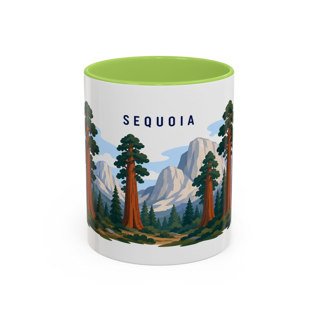 Sequoia National Park Coffee Mug | Solid Color Block Park Souvenir | 11oz 15oz Accent Mug