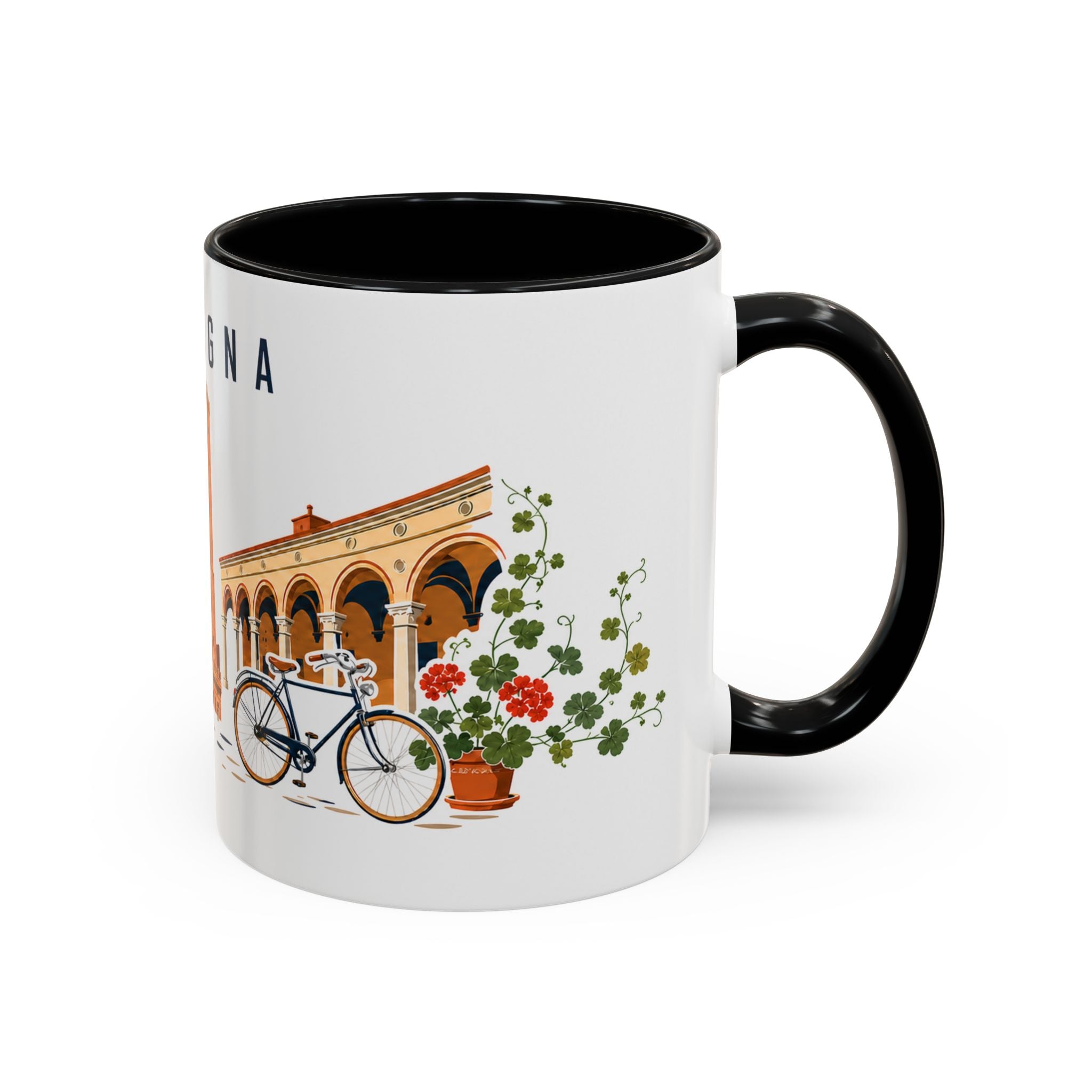 Bologna Coffee Mug | Italy Travel Souvenir | Porcelain Decal City Gift | 11oz 15oz Accent Mug