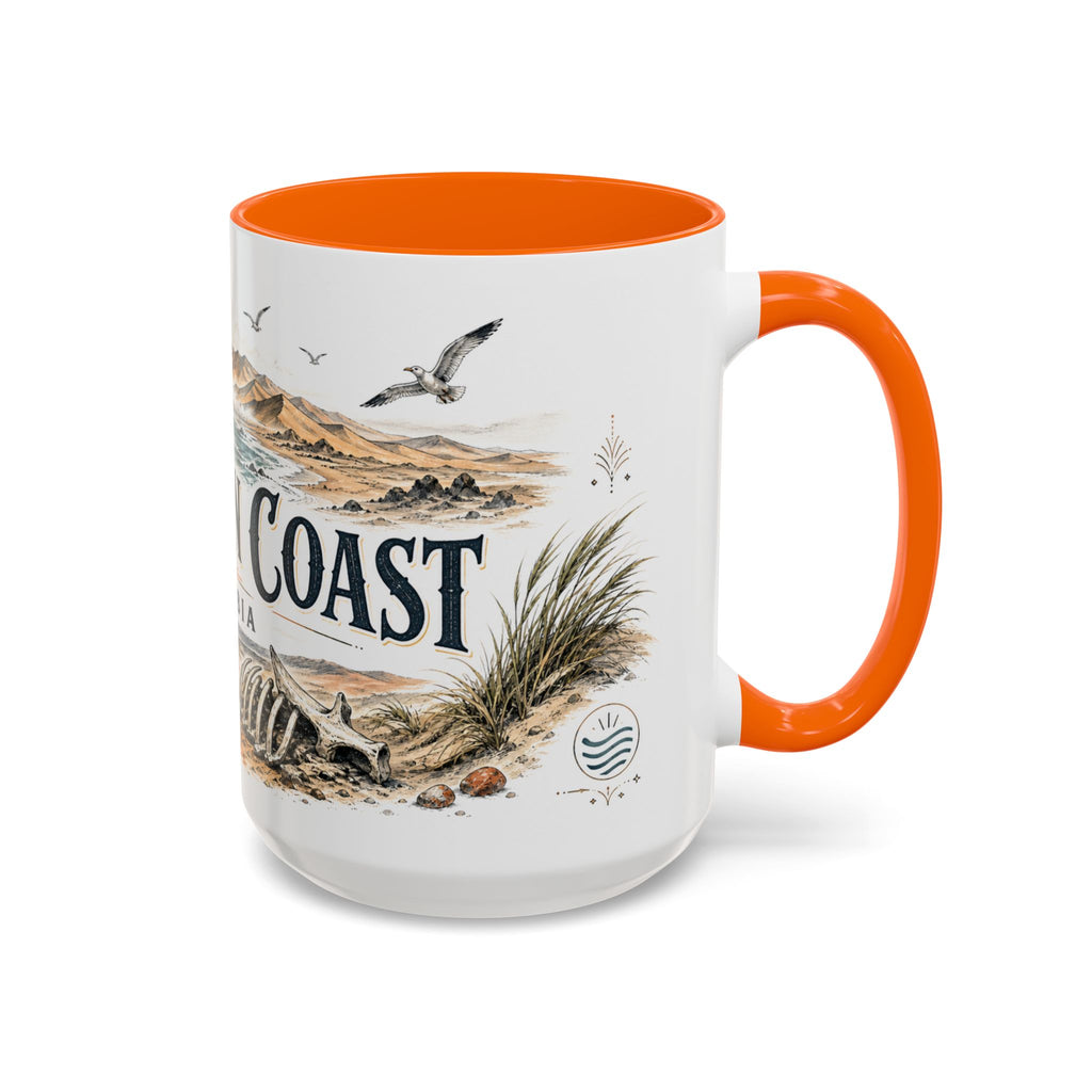 Skeleton Coast Mug, Namibia Travel Souvenir, Bucket List Gift, Accent Ceramic Coffee Mug 11oz 15oz