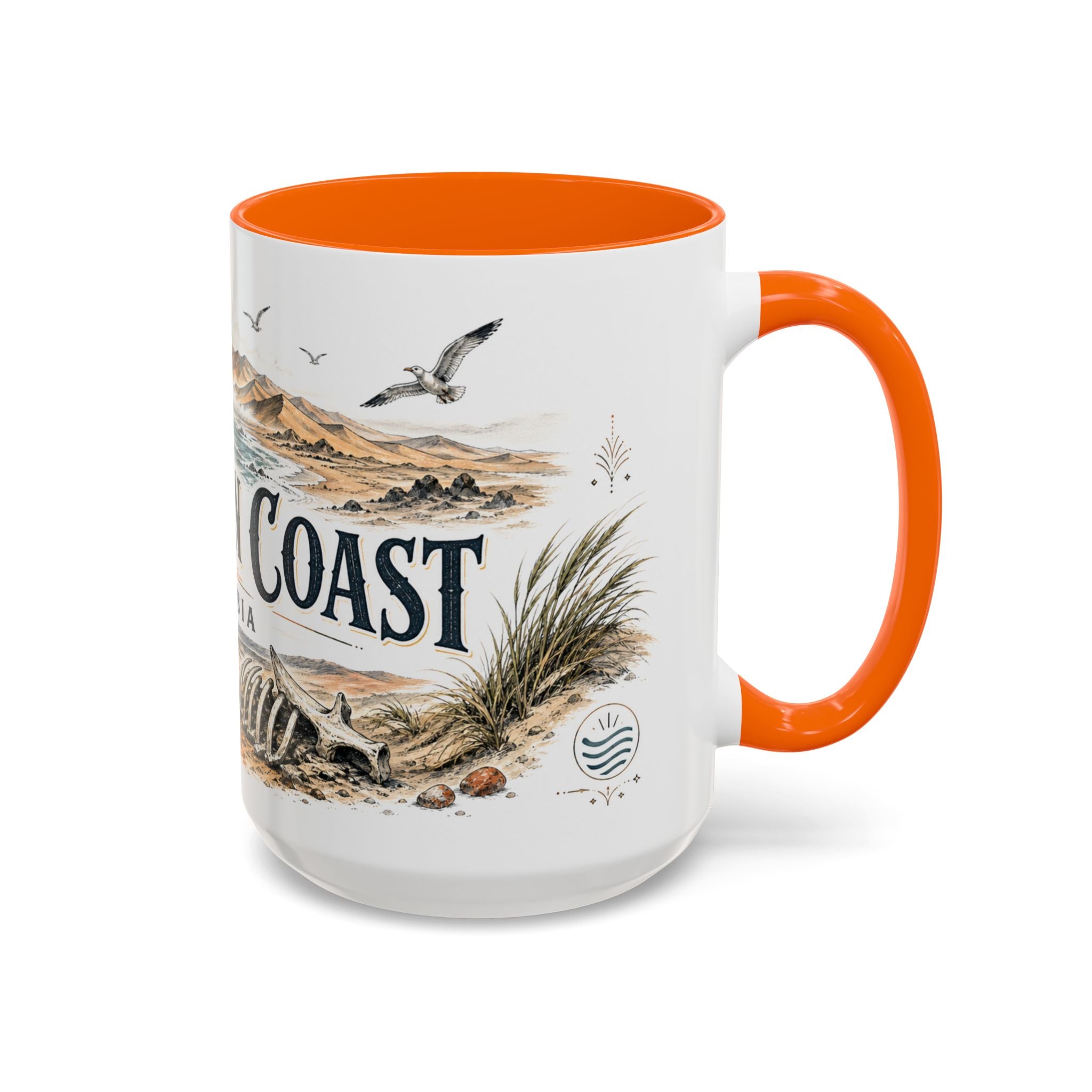Skeleton Coast Mug, Namibia Travel Souvenir, Bucket List Gift, Accent Ceramic Coffee Mug 11oz 15oz
