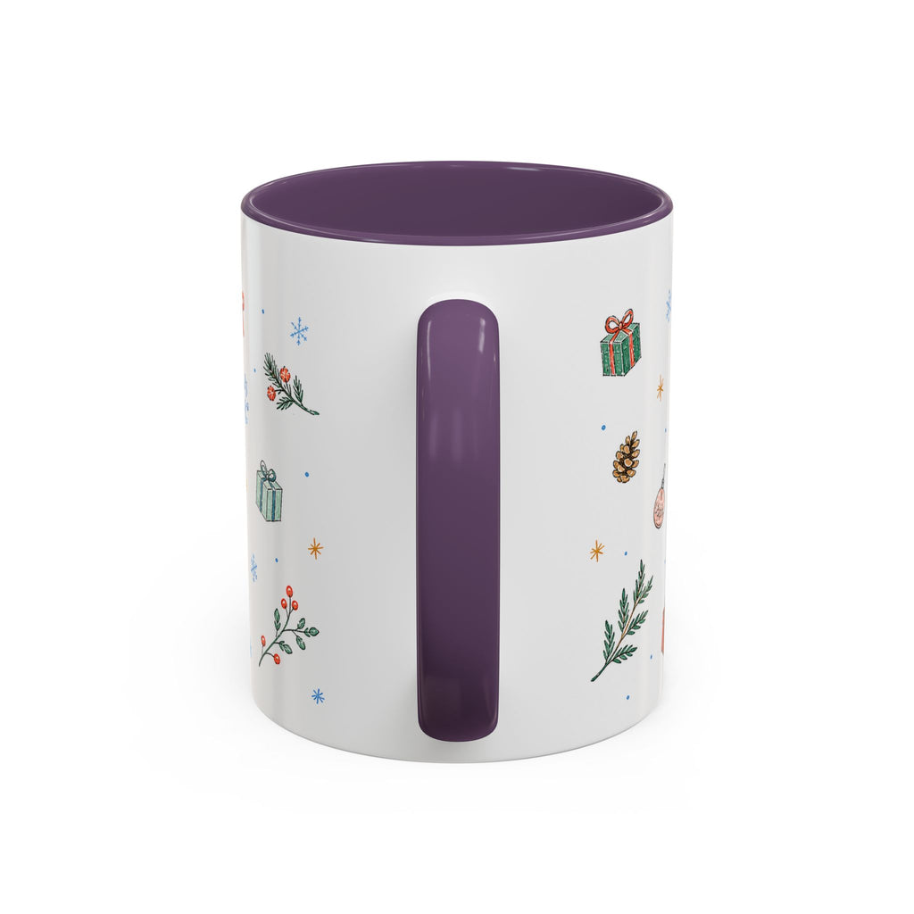 Rocky Mountain National Park Christmas Mug | Watercolor Travel Souvenir | Holiday Gift | Accent Ceramic Coffee Cup 11oz 15oz