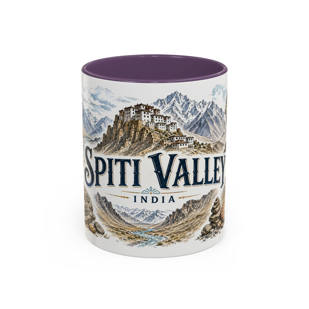 Spiti Valley Mug, India Travel Souvenir, Bucket List Gift, Accent Ceramic Coffee Mug 11oz 15oz