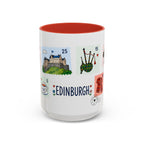 Edinburgh Coffee Mug | Postage Stamp Collage Mug | Travel Souvenir Accent Cup 11oz 15oz