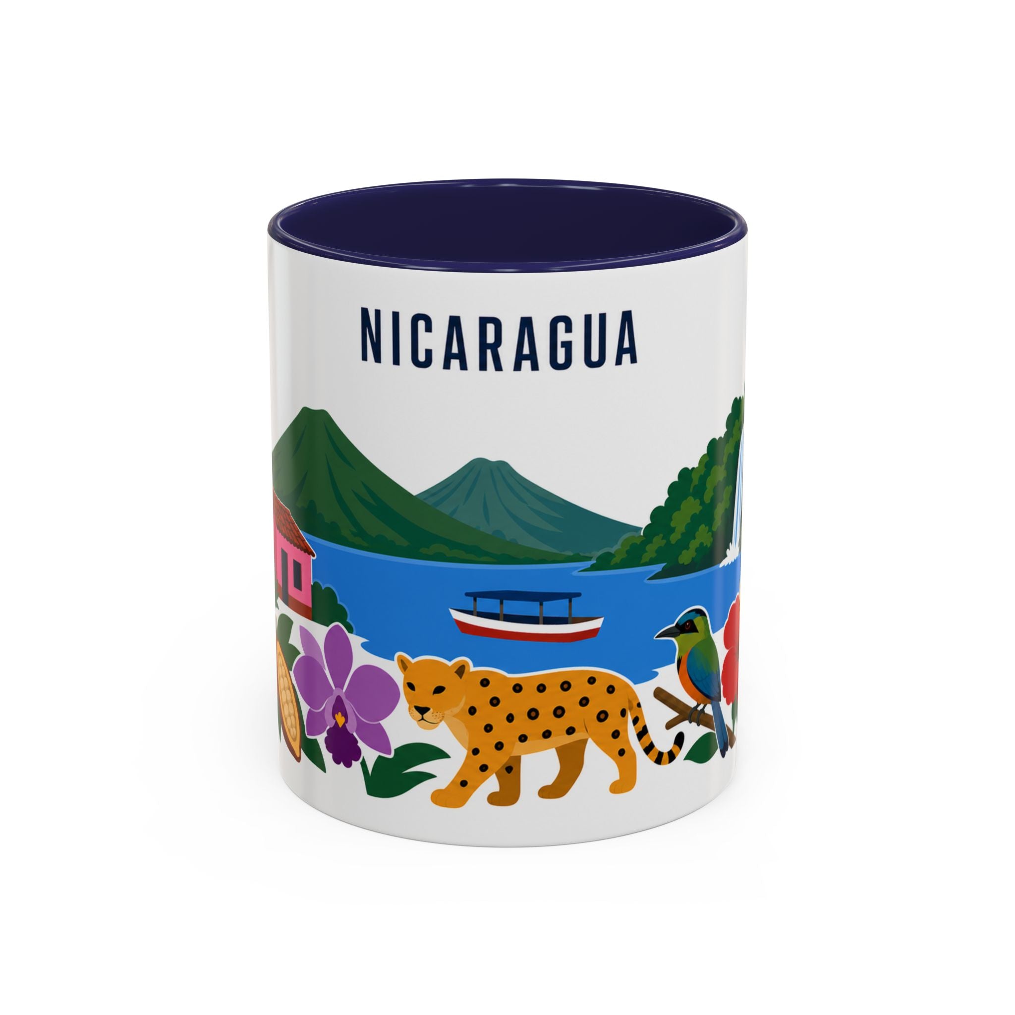 Nicaragua Coffee Mug | Travel Souvenir Accent Mug | Country Gift Ceramic Cup 11oz 15oz