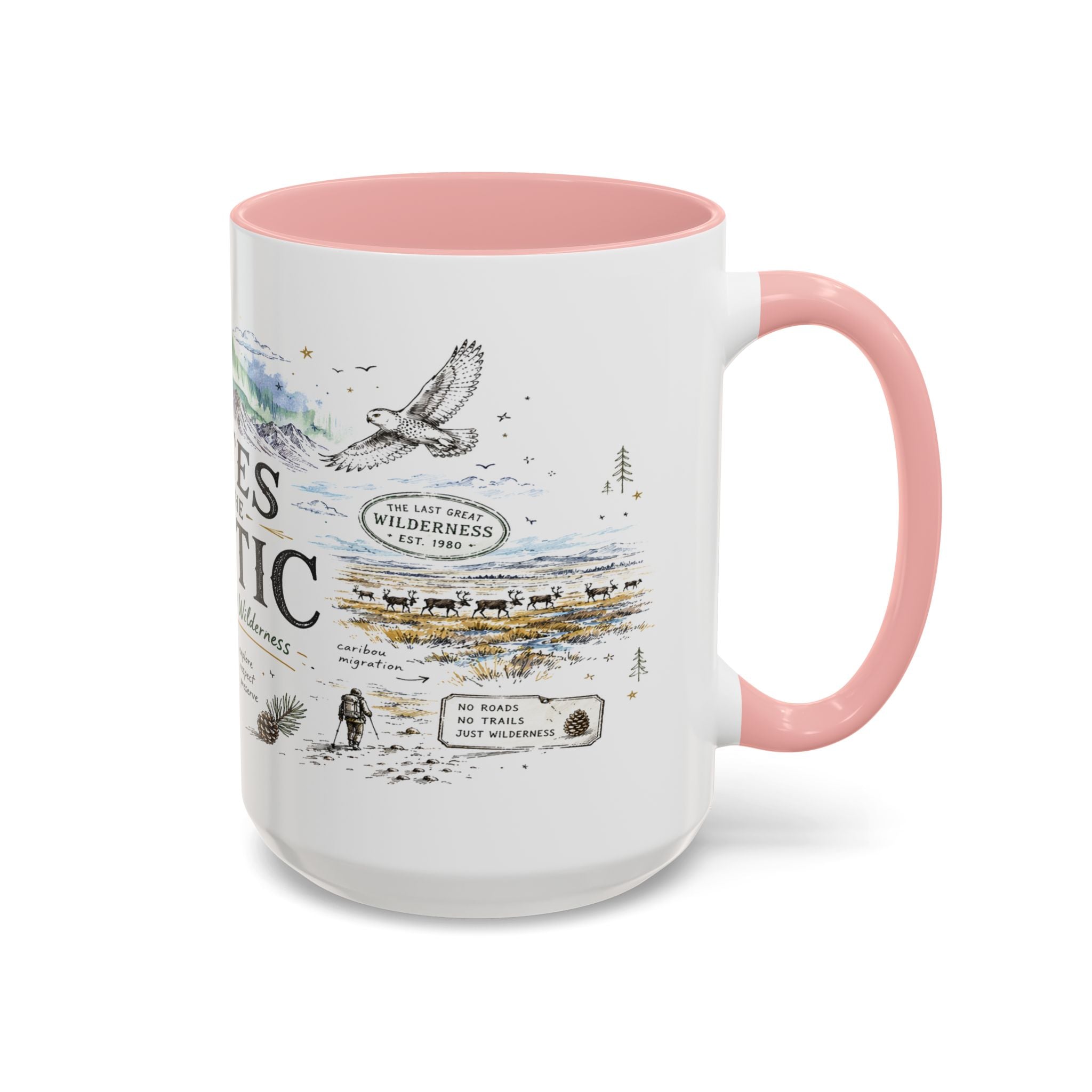 Gates of the Arctic National Park Coffee Mug | Alaska Arctic Wilderness Gift | Accent Color Ceramic 11oz 15oz