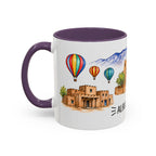 Albuquerque Illustrated Travel Mug | City Souvenir Accent Coffee Mug | 11oz 15oz Ceramic Cup