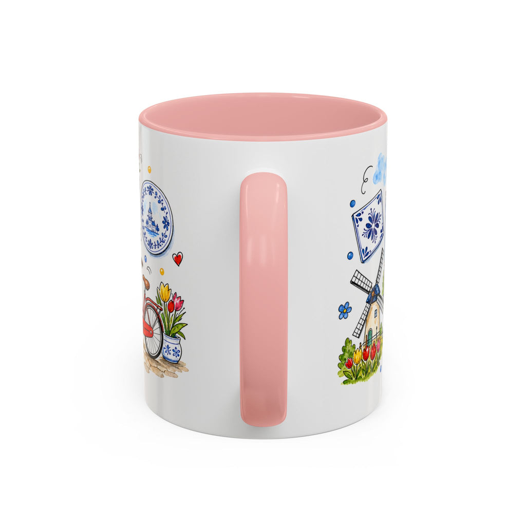 Amsterdam Travel Mug | European City Souvenir Accent Coffee Mug | 11oz 15oz Ceramic Cup