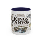 Kings Canyon National Park Coffee Mug | California Sierra Nevada Sequoia Gift | Accent Color Ceramic 11oz 15oz