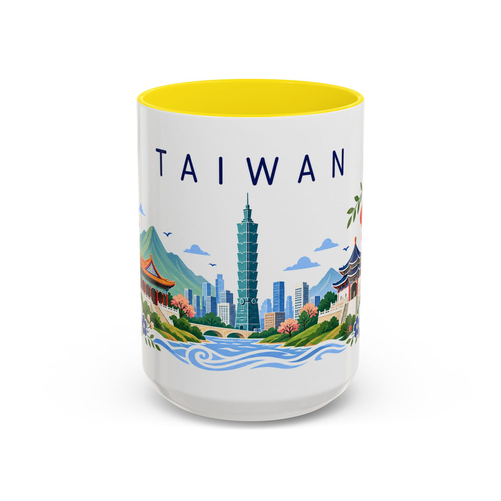 Taiwan Coffee Mug | Travel Souvenir Accent Mug | Place Gift Ceramic Cup 11oz 15oz