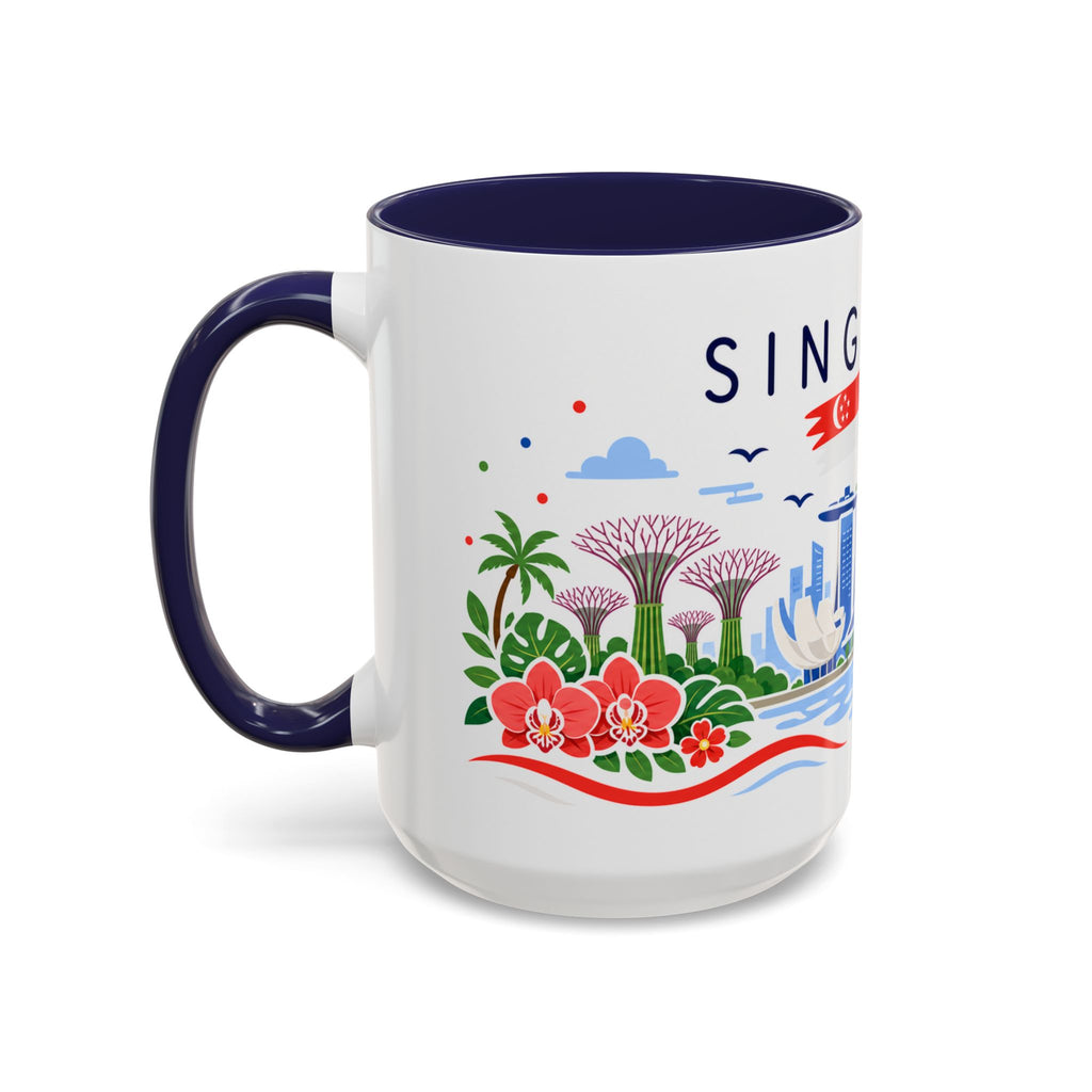 Singapore Coffee Mug | Travel Souvenir Accent Mug | Country Gift Ceramic Cup 11oz 15oz