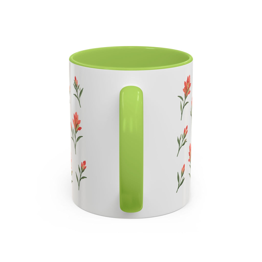 Wyoming Indian Paintbrush Mug, State Flower Floral Coffee Cup, 11oz Botanical Gift