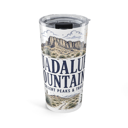 Guadalupe Mountains National Park 20oz Tumbler | Texas Desert Peaks Hiking Gift | Insulated Stainless Steel Travel Cup