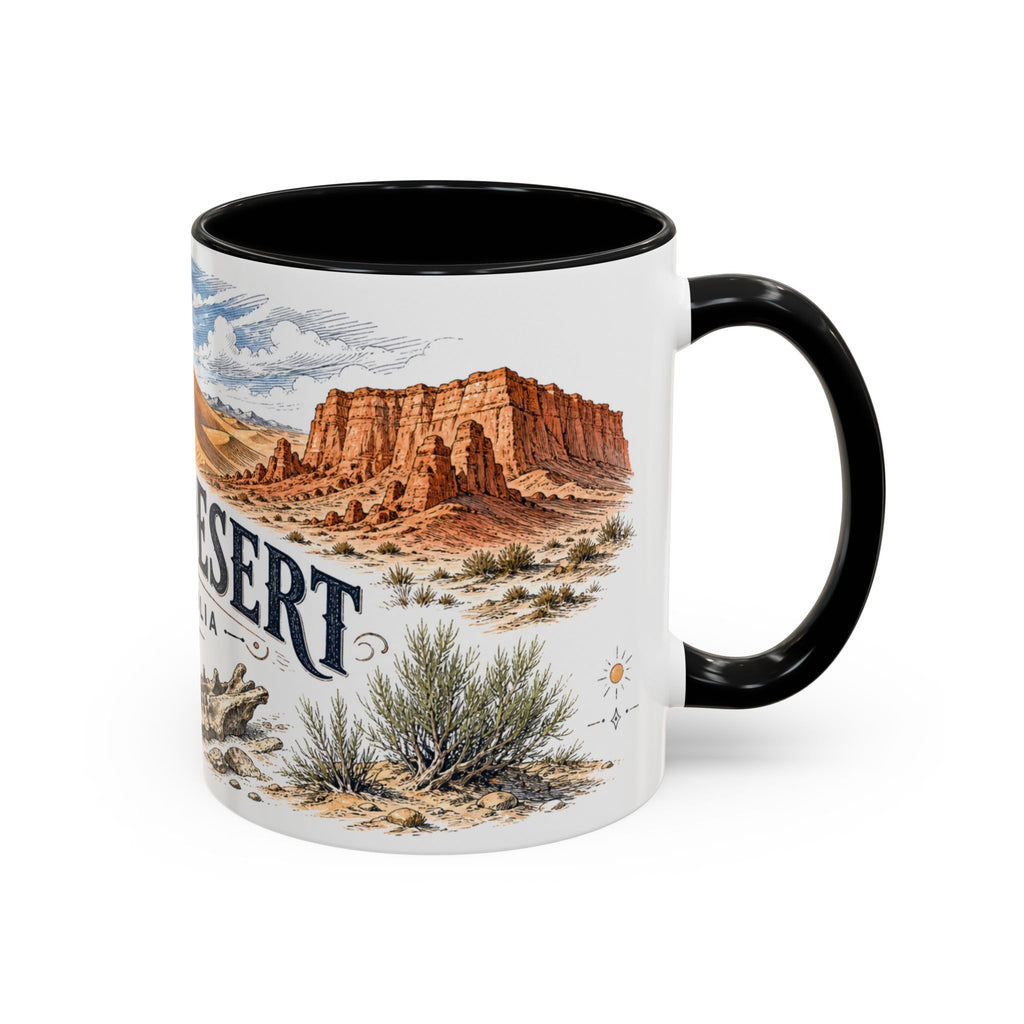 Gobi Desert Mug, Mongolia Travel Souvenir, Bucket List Gift, Accent Ceramic Coffee Mug 11oz 15oz