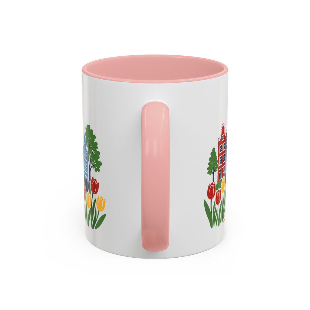 Amsterdam Coffee Mug | Netherlands Travel Souvenir | Porcelain Decal City Gift | 11oz 15oz Accent Mug