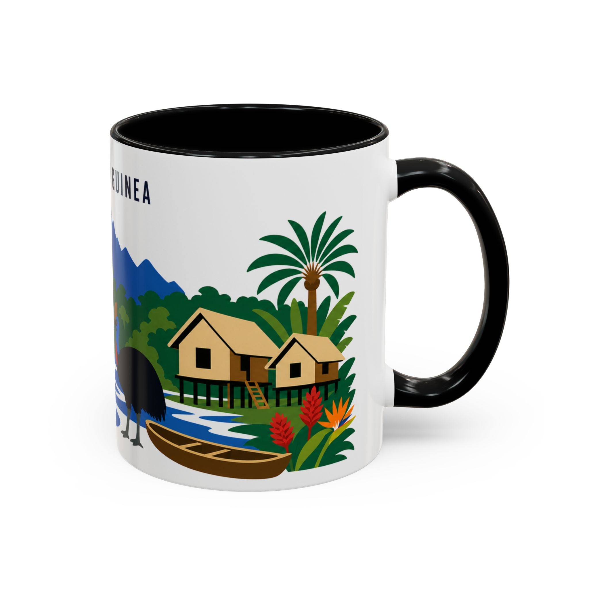 Papua New Guinea Coffee Mug | Travel Souvenir Accent Mug | Country Gift Ceramic Cup 11oz 15oz