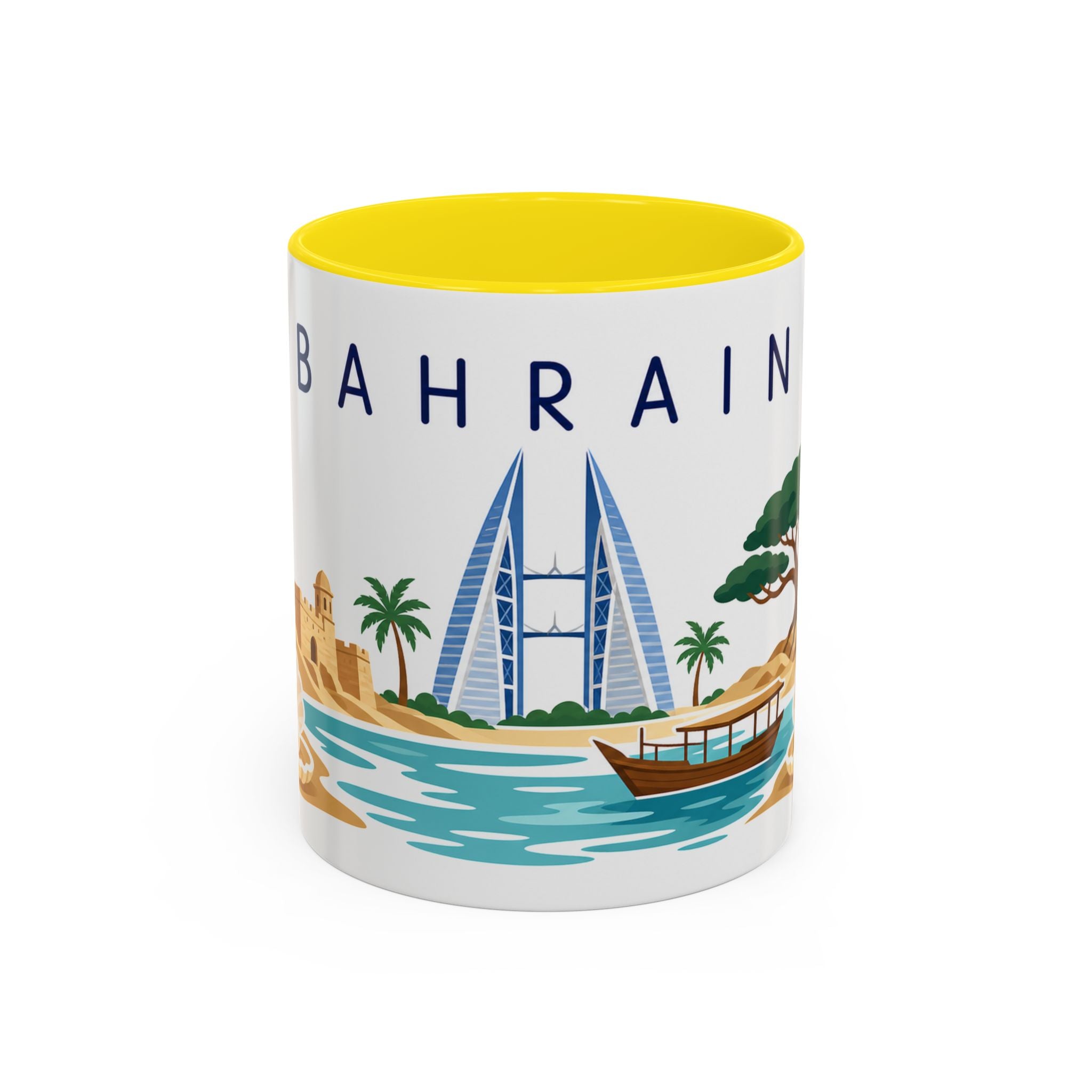 Bahrain Coffee Mug | Travel Souvenir Accent Mug | Country Gift Ceramic Cup 11oz 15oz