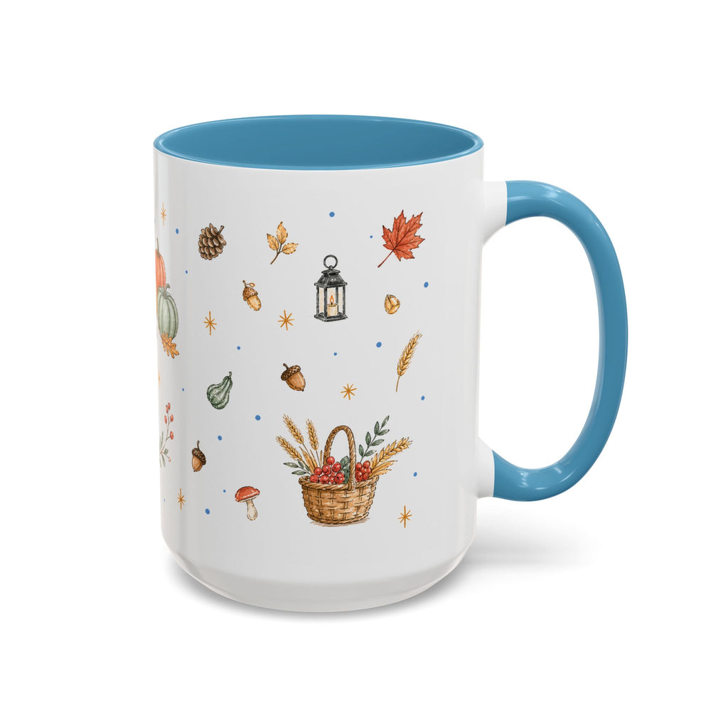 Thanksgiving Turkey Mug | Friendly Woodland Watercolor Gift | Autumn Accent Cup 11oz 15oz