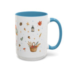 Thanksgiving Turkey Mug | Friendly Woodland Watercolor Gift | Autumn Accent Cup 11oz 15oz