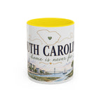 South Carolina State Mug | Botanical Map Accent Cup (11oz 15oz)